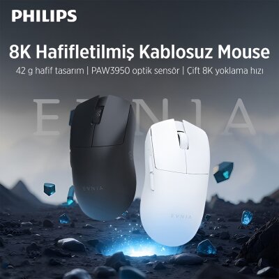 Philips Evnia SPK9718B Lightweight PAW3950 Sensör 36000 DPI 3 Modlu Gaming Oyuncu Mouse Siyah - 2