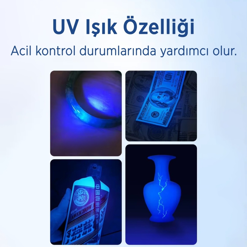 Philips SFL1121 100 Lümen 10 Modlu Çok Amaçlı UV Işıklı ve Acil Durum Mini Anahtarlık Kamp El Feneri - 5