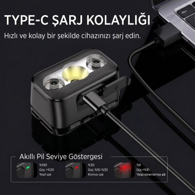 Philips SFL3153 5W LED 220 Lümen Kafa Feneri Hareket Sensörlü Çift Butonlu Acil Durum Çakarlı Şarjlı Hafif Kamp ve Kafa Lambası - 6