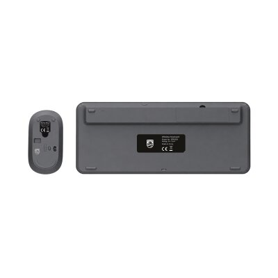 Philips SPT6338BT Bluetooth ve 2.4GHz Kablosuz Türkçe Q Klavye Mouse Seti Gri - 7