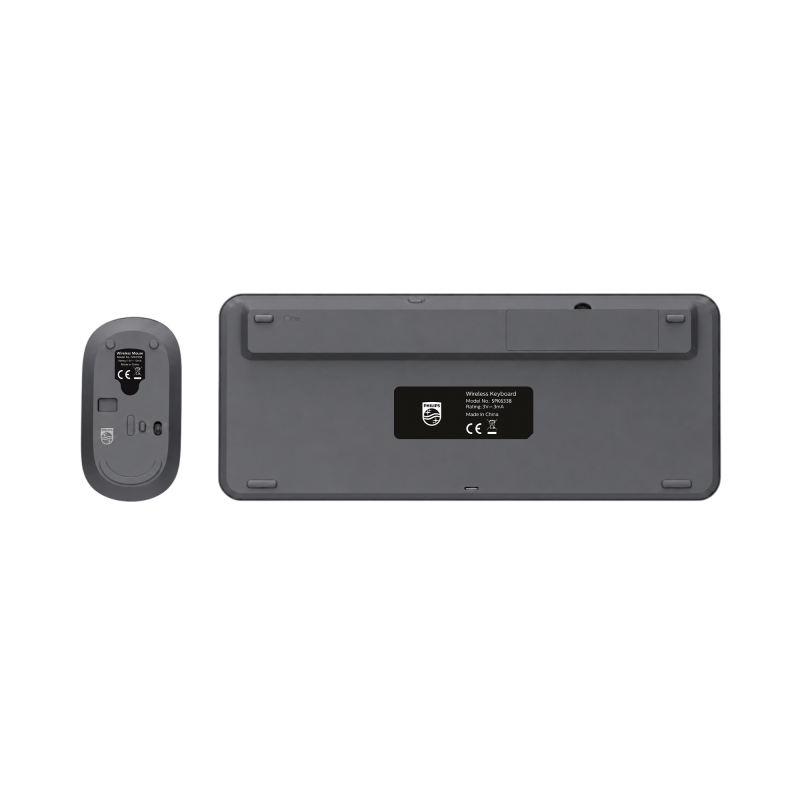 Philips SPT6338BT Bluetooth ve 2.4GHz Kablosuz Türkçe Q Klavye Mouse Seti Gri - 7