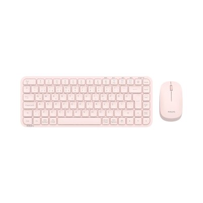 Philips SPT6338BT Bluetooth ve 2.4GHz Kablosuz Türkçe Q Klavye Mouse Seti Pembe - Philips