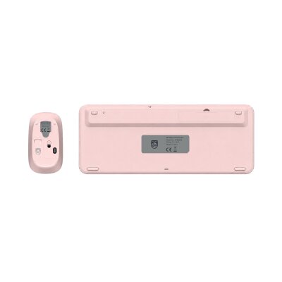 Philips SPT6338BT Bluetooth ve 2.4GHz Kablosuz Türkçe Q Klavye Mouse Seti Pembe - 7