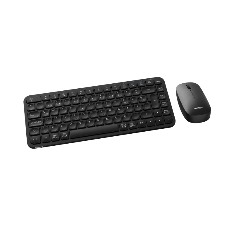 Philips SPT6338BT Bluetooth ve 2.4GHz Kablosuz Türkçe Q Klavye Mouse Seti Siyah - 3