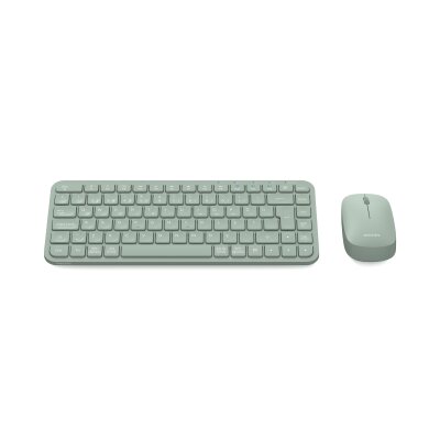 Philips SPT6338BT Bluetooth ve 2.4GHz Kablosuz Türkçe Q Klavye Mouse Seti Yeşil - 2