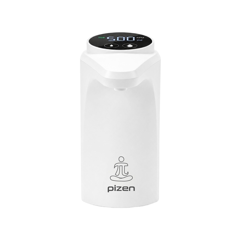 Pizen Flow Şarjlı Otomatik Damacana Su Pompası TDS Ölçer 250ml 500ml 1L 2L Ölçü Özellikli Beyaz - 1