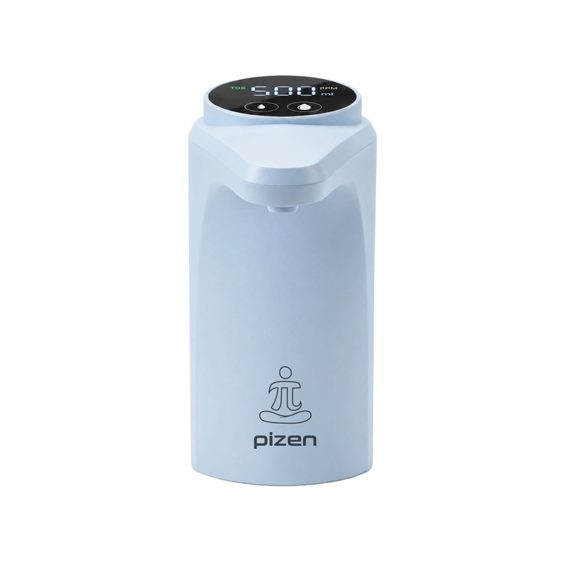 Pizen Flow Şarjlı Otomatik Damacana Su Pompası TDS Ölçer 250ml 500ml 1L 2L Ölçü Özellikli Mavi - 1