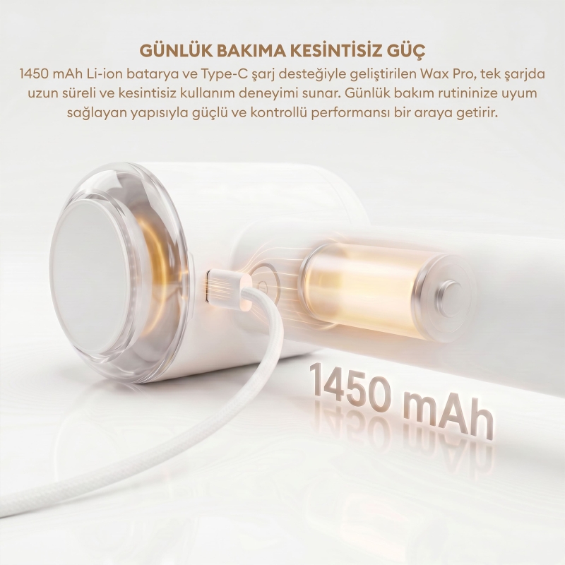 Pizen Wax Pro 6 Bıçaklı Şarjlı Tüy ve Tiftik Temizleme Makinesi Dahili Tüy Toplama Rulosu 2’si 1 Arada - 3