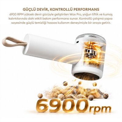 Pizen Wax Pro 6 Bıçaklı Şarjlı Tüy ve Tiftik Temizleme Makinesi Dahili Tüy Toplama Rulosu 2’si 1 Arada - 5