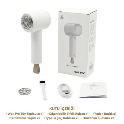 Pizen Wax Pro 6 Bıçaklı Şarjlı Tüy ve Tiftik Temizleme Makinesi Dahili Tüy Toplama Rulosu 2’si 1 Arada - 10
