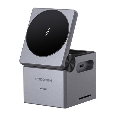 Rocoren 15W Katlanabilir iPhone Airpods Apple Watch MagSafe Uyumlu Kablosuz Şarj Cihazı Stand - Rocoren