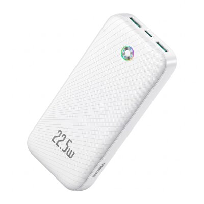 Rocoren 20000mAh 22.5W Powerbank PD Hızlı Şarj, 3 Çıkışlı USB-C + Çift USB-A Tablet ve Telefonlarla Uyumlu Taşınabilir Şarj Cihazı Beyaz - Rocoren