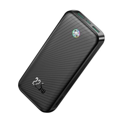 Rocoren 20000mAh 22.5W Powerbank PD Hızlı Şarj, 3 Çıkışlı USB-C + Çift USB-A Tablet ve Telefonlarla Uyumlu Taşınabilir Şarj Cihazı Siyah - Rocoren