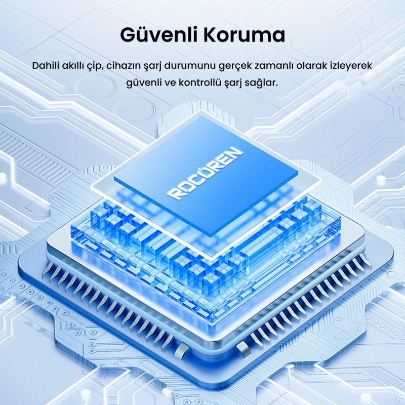 Rocoren 20000mAh 22.5W Powerbank PD Hızlı Şarj, 3 Çıkışlı USB-C + Çift USB-A Tablet ve Telefonlarla Uyumlu Taşınabilir Şarj Cihazı Siyah - 3