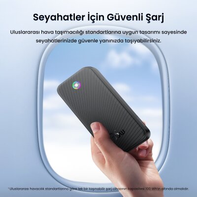 Rocoren 20000mAh 35W Powerbank PD Hızlı Şarj, 3 Çıkışlı USB-C + Çift USB-A Tablet ve Telefonlarla Uyumlu Taşınabilir Şarj Cihazı - 6