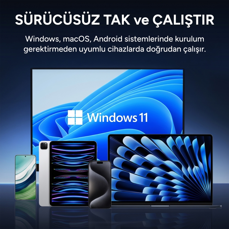 Rocoren 2'si 1 Arada Type-C ve USB 3.0 SD / Micro SD Kart Okuyucu OTG Çift Girişli Hafıza Kartı Adaptörü - 4