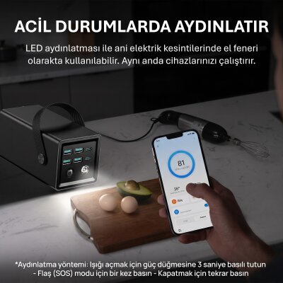 Rocoren 50000mAh 22.5W Powerbank PD Hızlı Şarj, 6 Çıkışlı 2 USB-C + 4 USB-A Taşıma Askılı Tablet Ve Telefon Şarj Cihazı - 4
