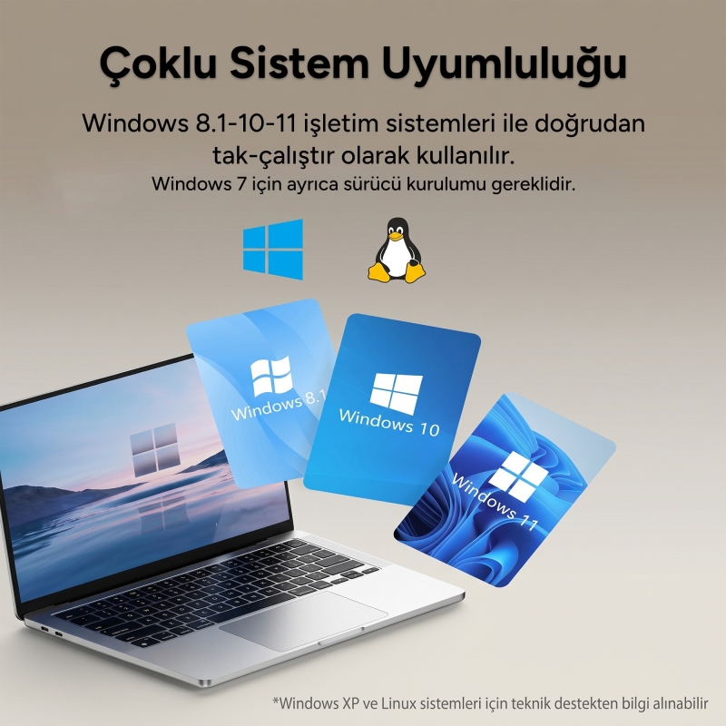 Rocoren Bluetooth 6.0 USB Tak Çalıştır Mini Dongle Adaptör Masaüstü PC ve Laptop İçin Kablosuz Alıcı - 3