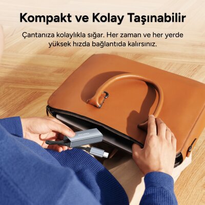 Rocoren Type-C 1000Mbps Gigabit Ethernet RJ45 LAN Ağ Dönüştürücü Sürücüsüz Tak-Çalıştır Adaptör - 8