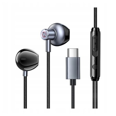 Rocoren Type-C Kablolu DAC Çipli Mikrofonlu 14mm Sürücülü iPhone ve Android Uyumlu Yarı Kulak İçi Kulaklık - Rocoren