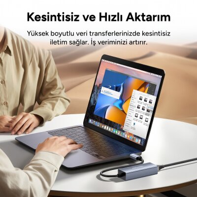 Rocoren USB-A 1000Mbps Gigabit Ethernet RJ45 LAN Ağ Dönüştürücü Sürücüsüz Tak-Çalıştır Adaptör - 6