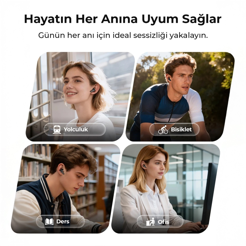 Soundpeats C30 Hybrid ANC Hi-Res LDAC TWS Bluetooth 6.0 Kablosuz Kulak içi Kulaklık Pembe - 2