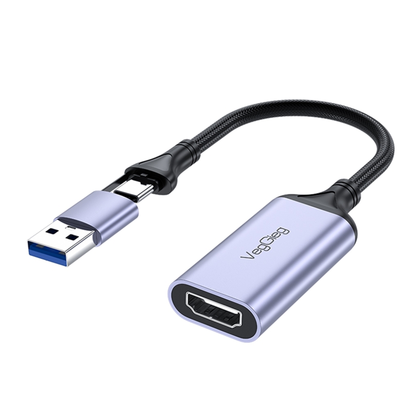 VegGieg 1080P 60Hz HDMI Video Capture Card USB 3.0 ve Type-C Görüntü Yakalama Kartı - 1