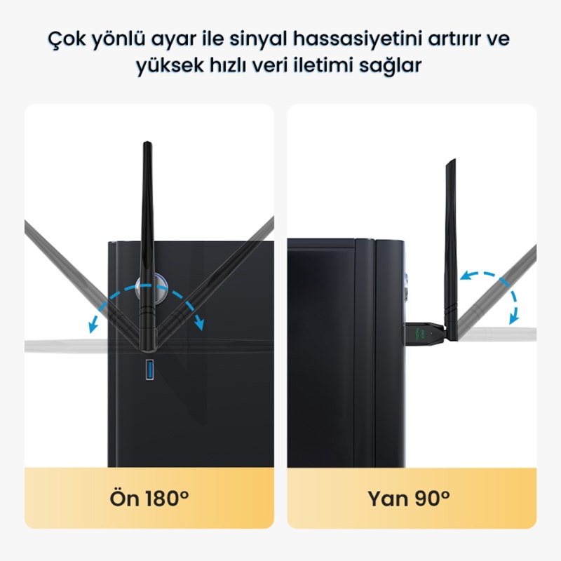 VegGieg 300 Mbps 2.4GHz Alıcı Verici USB WiFi Adaptör - 4