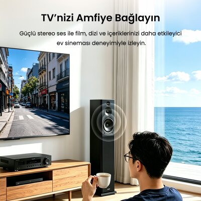 VegGieg 3.5mm Aux To 2 RCA Hi-Fi Ses Kablosu 20 Metre - 5