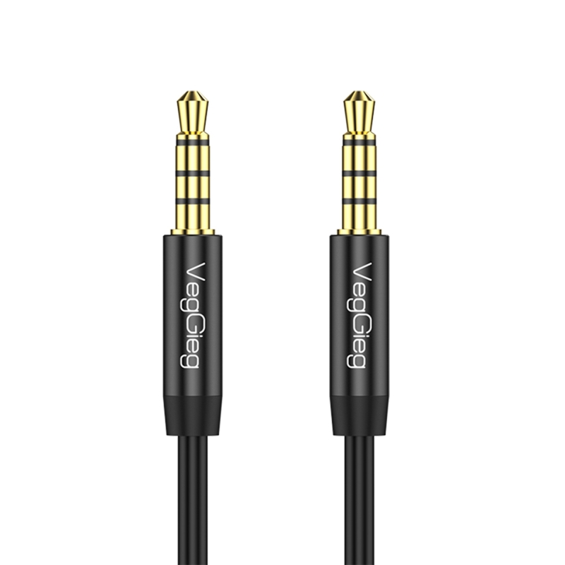 VegGieg 3.5mm Jack TRRS Hi-Fi AUX Mikrofon ve Ses Kablosu 2 Metre - 1