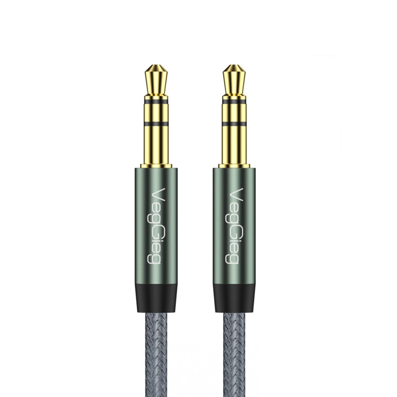 VegGieg 3.5mm Jack TRS Hi-Fi Örgülü AUX Ses Kablosu 5 Metre - 1