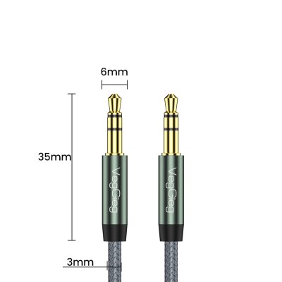 VegGieg 3.5mm Jack TRS Hi-Fi Örgülü AUX Ses Kablosu 5 Metre - 8