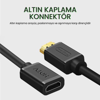 VegGieg 4K 60Hz Dişi Erkek HDMI 2.0 Uzatma Kablosu 1 Metre - 6