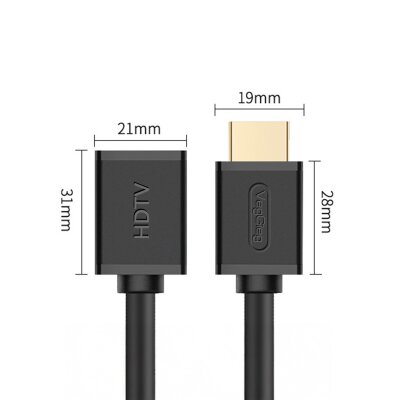 VegGieg 4K 60Hz Dişi Erkek HDMI 2.0 Uzatma Kablosu 1.5 Metre - 3