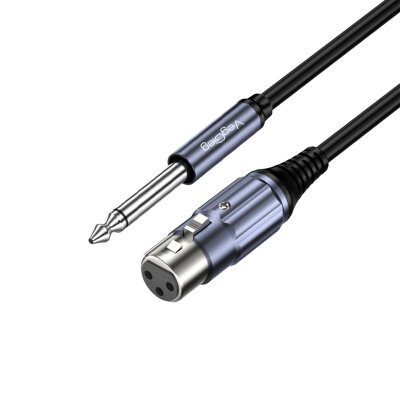 VegGieg 6.35mm to XLR Dişi Mikrofon Kablosu Hi-Fi Ses Kalitesi OFC Bakır Enstrüman Ses Kablosu 2 Metre - 8