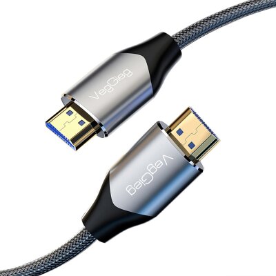 VegGieg 8K 60Hz 4K 120Hz 48 Gbps HDR ARC HDCP Örgülü HDMI 2.1 Kablo 5 Metre - 3