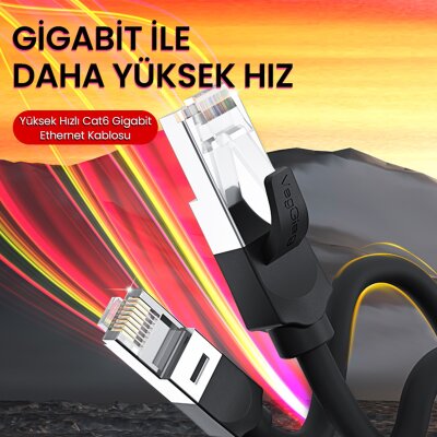 VegGieg Cat6 1000Mbps Gigabit FTP RJ45 Ethernet Ağ Kablosu 3 Metre - 2