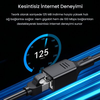 VegGieg Cat6 1000Mbps Gigabit FTP RJ45 Ethernet Ağ Uzatma Kablosu 1 Metre - 3