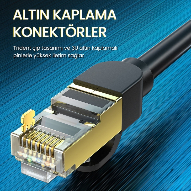 VegGieg CAT8 40Gbps 2000Mhz STP RJ45 Ethernet Kablosu 2 Metre - 5