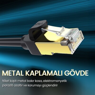 VegGieg CAT8 40Gbps 2000Mhz STP RJ45 Ethernet Kablosu 2 Metre - 6