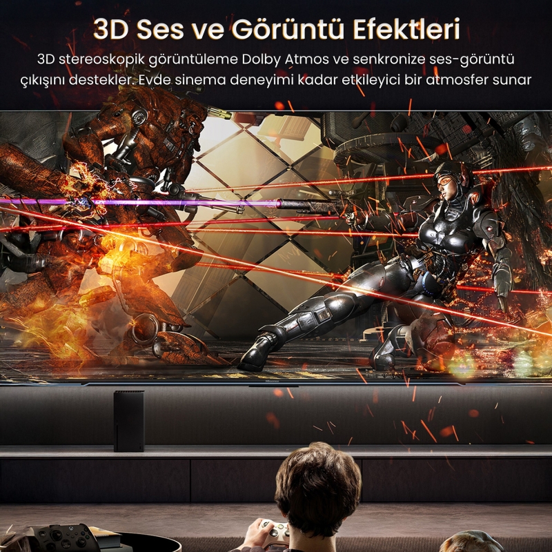 VegGieg Displayport 16K 60Hz 8K 240Hz 4K 240Hz 80 Gbps HDR ARC Örgülü DP 2.1 Kablo 2 Metre - 5