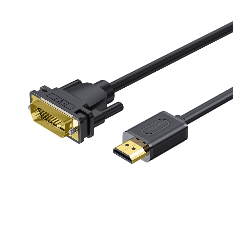 VegGieg DVI 24+1 to HDMI 2K Dönüştürücü Monitör Kablosu 2 Metre - 1
