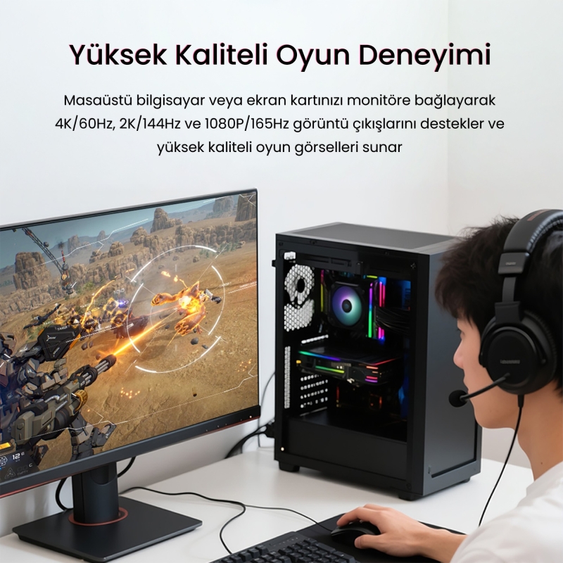 VegGieg DVI 24+1 to HDMI 2K Dönüştürücü Monitör Kablosu 2 Metre - 4