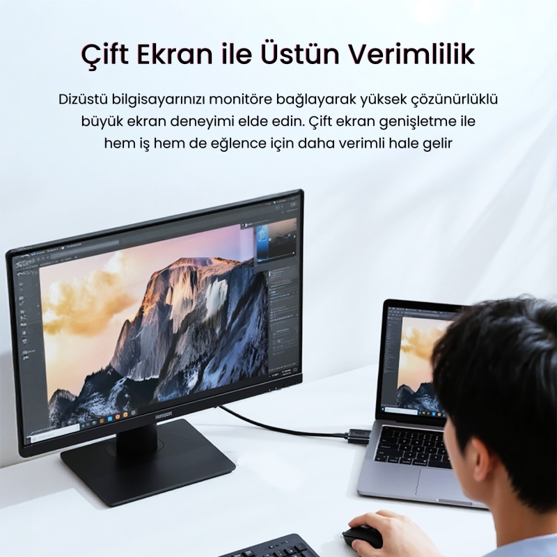 VegGieg DVI 24+1 to HDMI 2K Dönüştürücü Monitör Kablosu 2 Metre - 5
