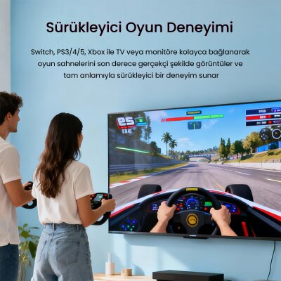 VegGieg DVI 24+1 to HDMI 2K Dönüştürücü Monitör Kablosu 2 Metre - 6