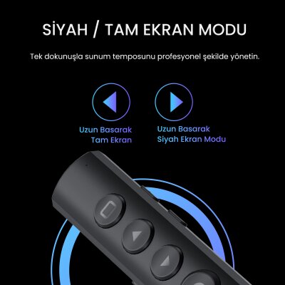 VegGieg LP003 Kırmızı Lazer Presenter Kablosuz Sunum Kumandası - 6