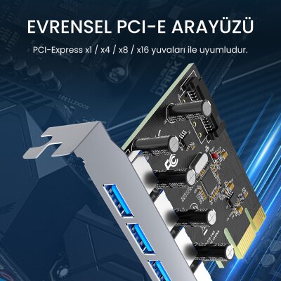 VegGieg PCI-E Express 1000 Mbps Gigabit Harici RJ45 Ethernet Ağ Kartı - 5