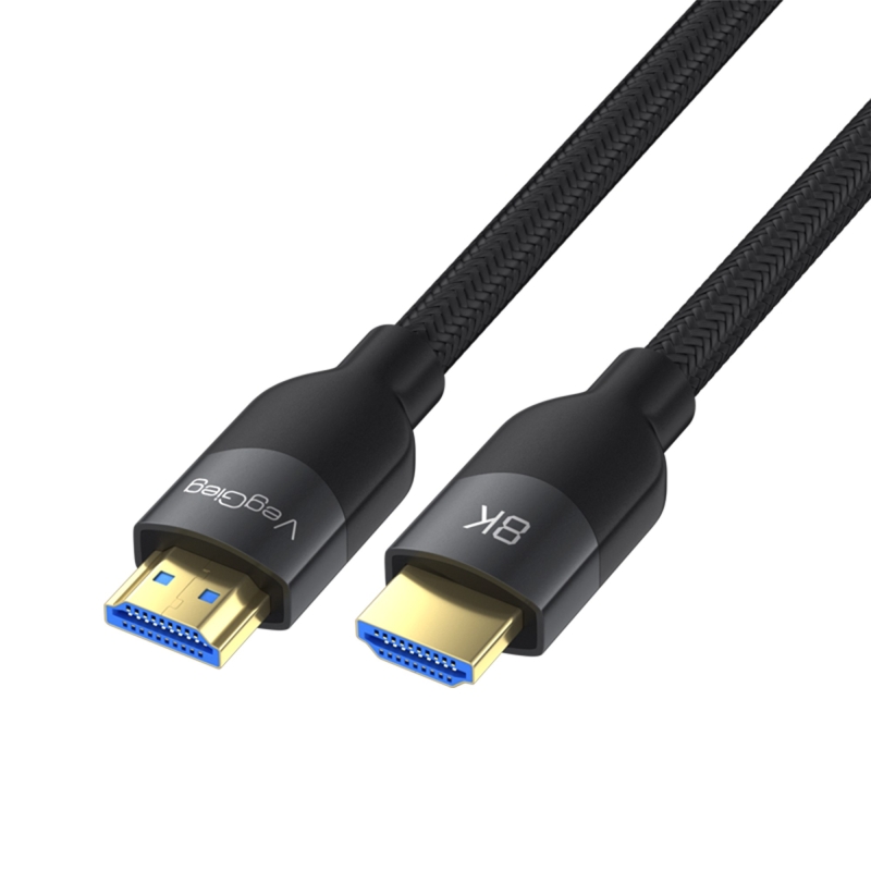 VegGieg Premium 8K 60Hz 4K 120Hz HDCP ARC HDR Örgülü HDMI 2.1 Kablo 1.5 Metre - 8