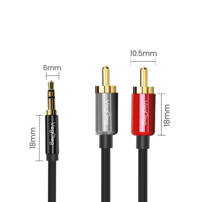 VegGieg 3.5mm AUX to 2 RCA Ses Kablosu 5 Metre - 3