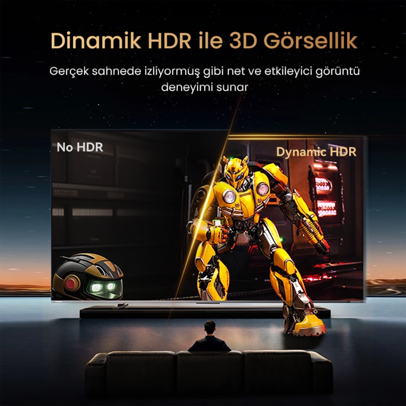 VegGieg Type-C to DP Kablo 8K 60Hz 4K 240Hz HDR ARC 48Gbps Örgülü Çift Yönlü Görüntü Kablosu 2 Metre - 6